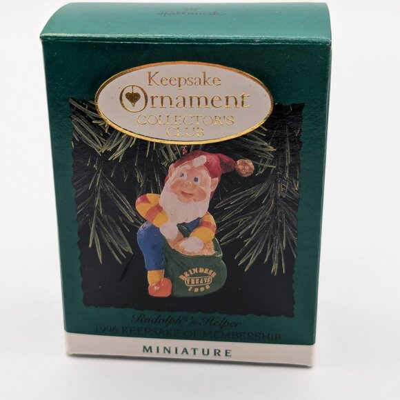 Hallmark Keepsake Rudolph's Helper 1996 Miniature Ornament, Membership Gift - Picture 8 of 11